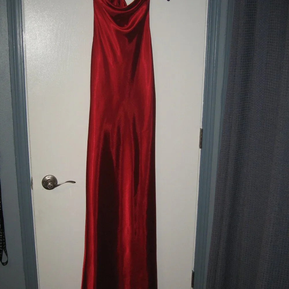 Floor Length Red Dress - Picture 3 of 4